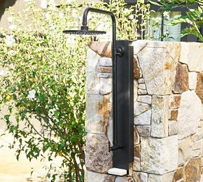 Malibu Metal Outdoor Wall Shower | Pottery Barn CA