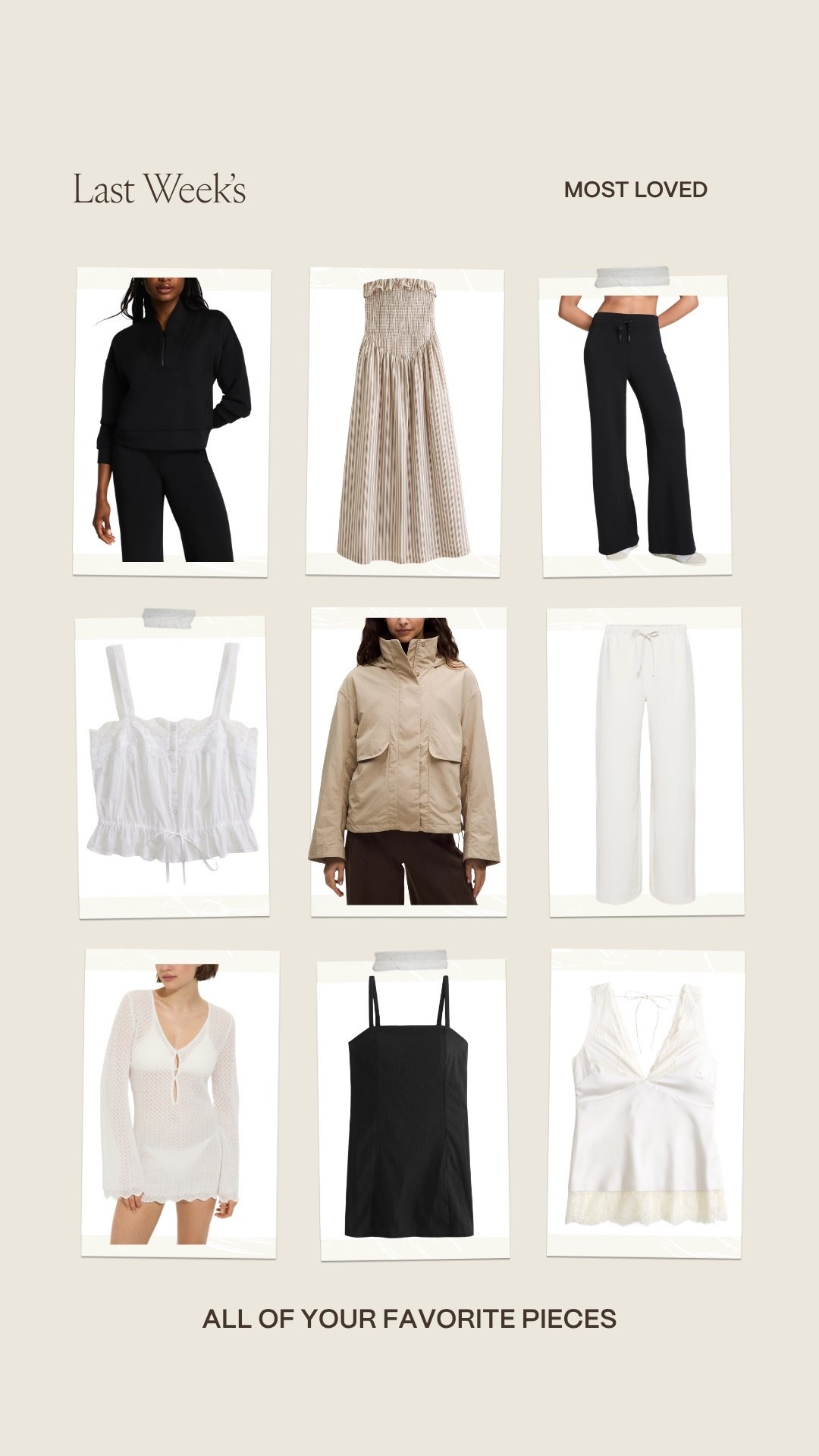 Your most loved last week 🥰 

spring outfit, spring fashion, date night outfit, white pants, mom outfit, postpartum outfit, rain jacket, spring transitional outfit, spring jacket, beach outfit, vacation outfit 

#LTKSeasonal #LTKmomlife #LTKSaleAlert