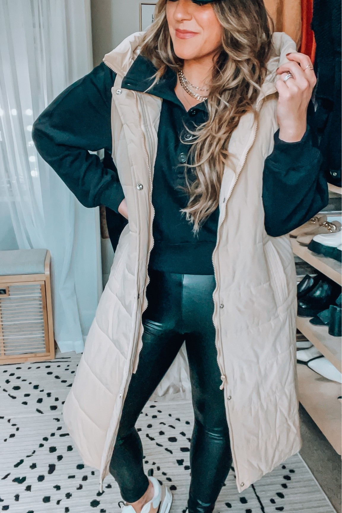 Easy fall casual midsize outfit 
Size 14 style CODE: 20TARYN
Long puffer vest size 2xl for room 
Super cozy pullover collar sweatshirt 2xl sized up for length 
These faux leather leggings are so comfy and provide support! Sized up to a 2xl 


#LTKtravel #LTKcurves #LTKSeasonal
