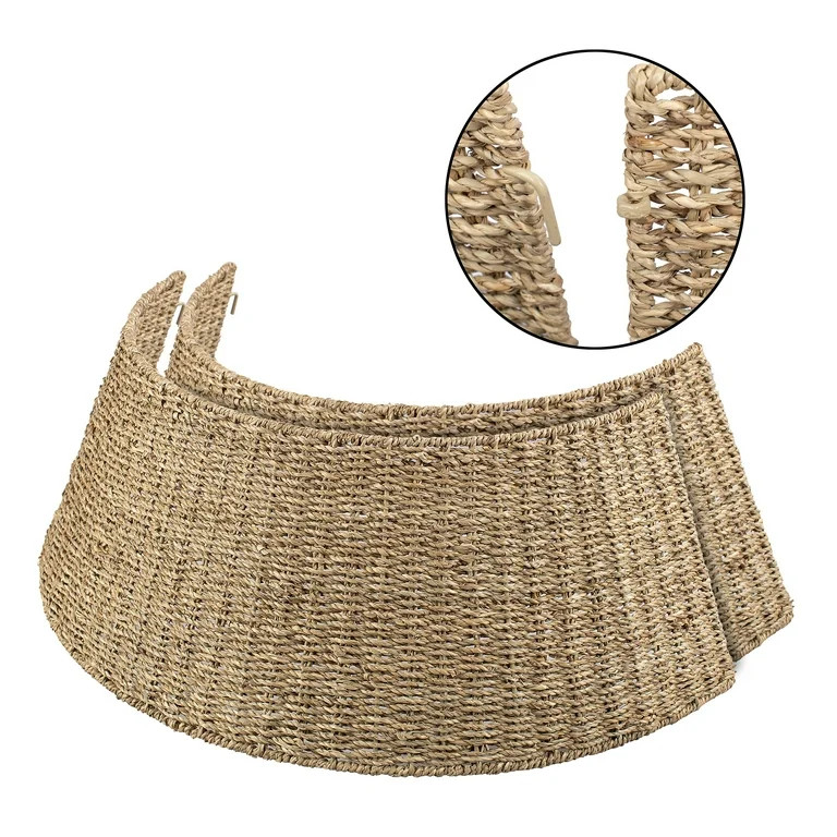 Natural Woven Seagrass Christmas Tree Collar, Brown, 27", by Holiday Time | Walmart (US)