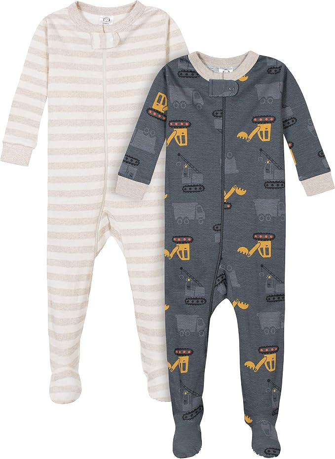 Gerber Baby-Boys 2-Pack Footed Pajamas | Amazon (US)
