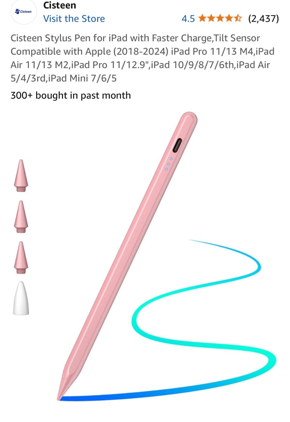 Stylus pen compatible with apple iPads 

#LTKSaleAlert #LTKGiftGuide #LTKCyberWeek