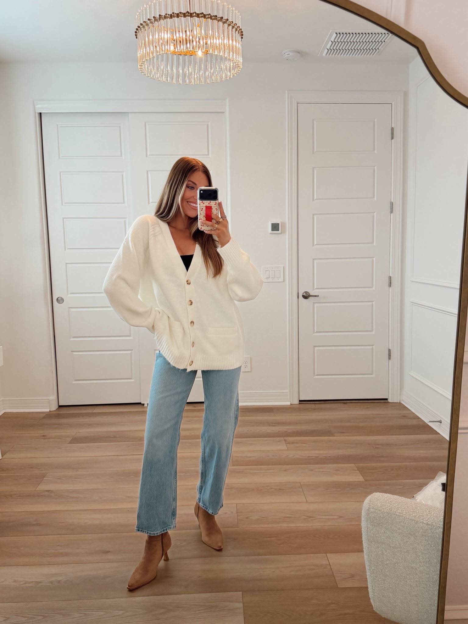 Abercrombie sale! Use code DENIMAF! Wearing a medium in the cardigan and 27 short in the jeans 