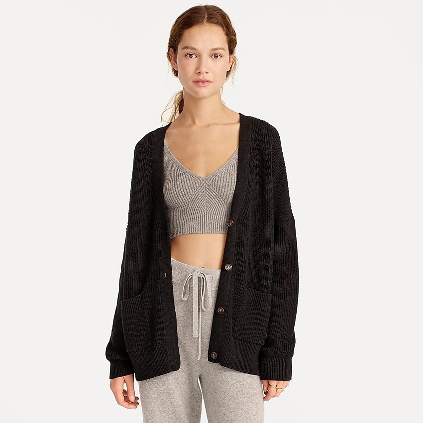 V-neck cotton-cashmere cardigan sweater | J. Crew US