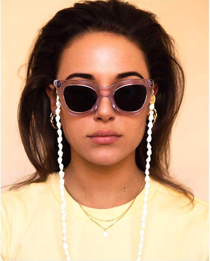 Cathercing Fashion Sunglasses Eyeglass Chains Necklace Shell Eyewear Retainer Reading Eyeglass Ho... | Amazon (US)