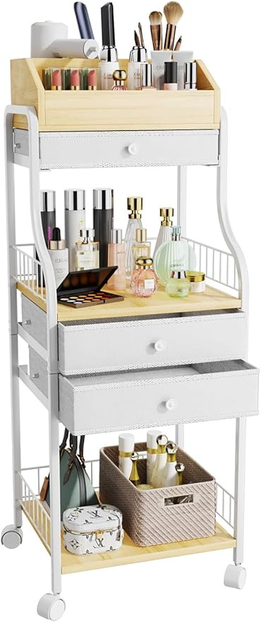 HapiRm Floor Makeup Organizer Storage - Skincare Make Up Organizers and Storage with Drawers, Van... | Amazon (US)