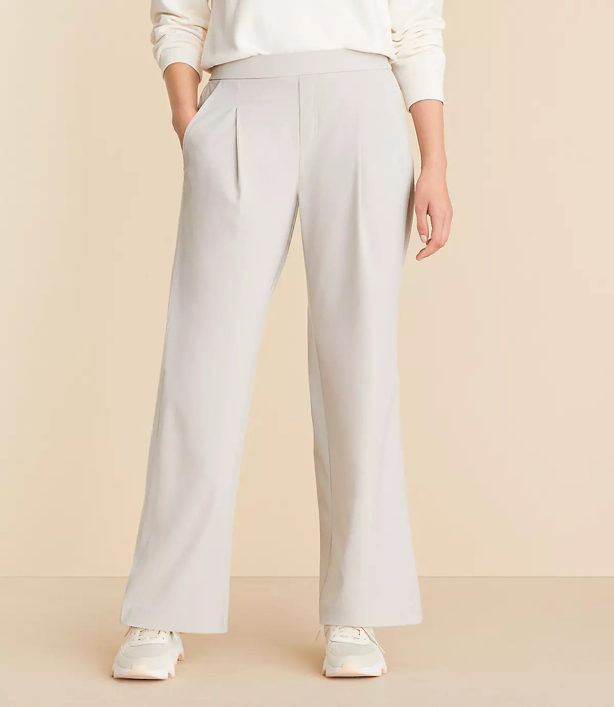 Lou & Grey Wanderweave Wide Leg Trousers | LOFT