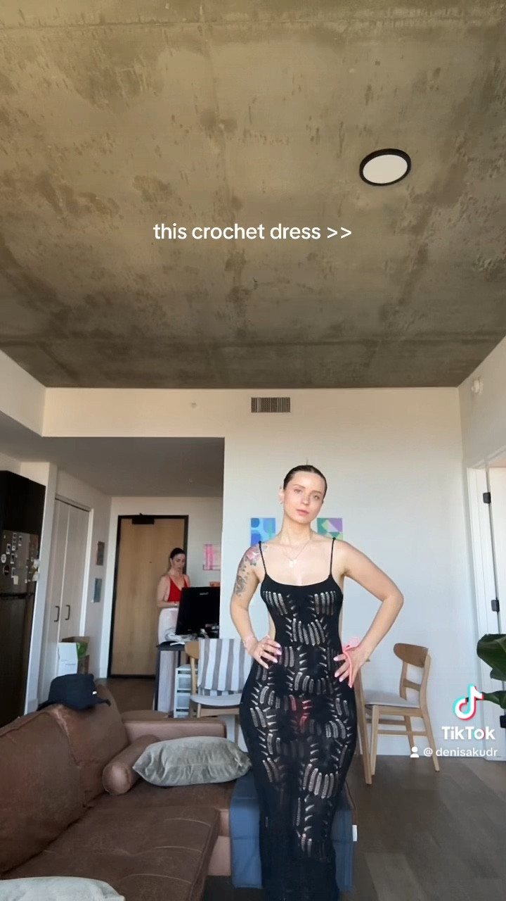 crochet dress, summer 2023 fashion trends, vacation outfit inspo 