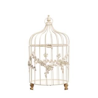 17.7" White Floral Tabletop Birdcage by Ashland® | Michaels Stores