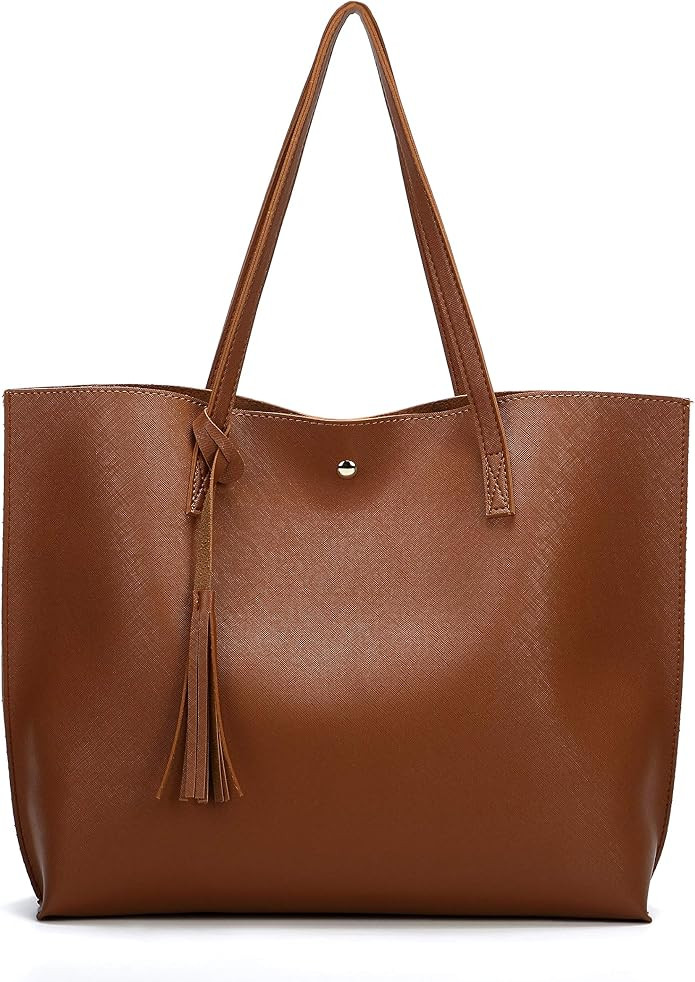 Nodykka Women Tote Bags Top Handle Satchel Handbags PU Pebbled Leather Tassel Shoulder Purse | Amazon (US)