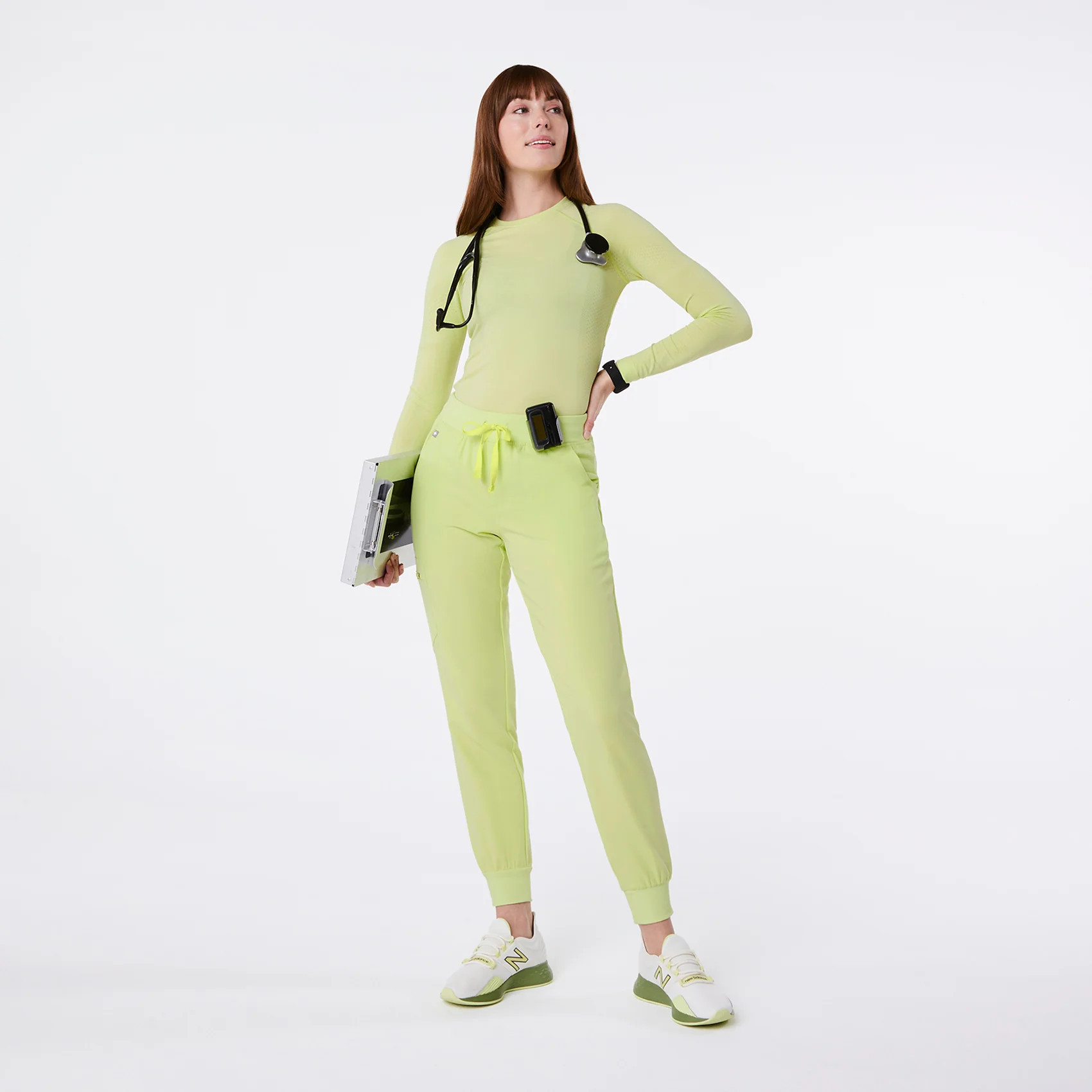 Women's Salta Seamless Longsleeve Underscrub - Sea Mist · FIGS | FIGS