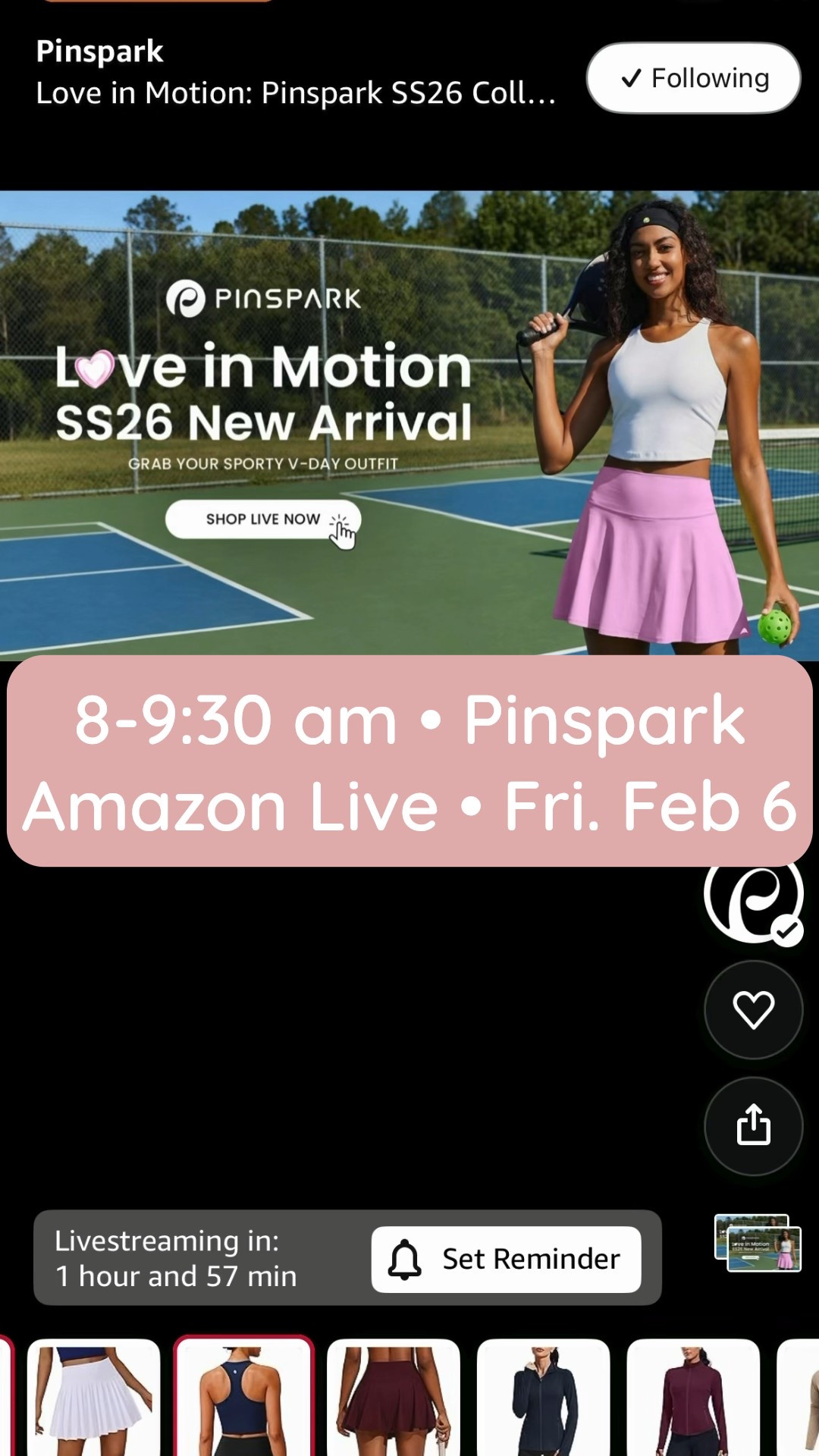 8-9:30 am - Pinspark fashion for women and LTK active men and gym lovers on Amazon Live - Friday
Feb 6, 2026
Join on Amazon Live Shopping: https://amazon.com/live/broadcast/32c28aee-ff9d-4e64-8845-8940ab058453?ref_=social

LTK fitness goals and LTK sale alert finds that are cute for travel and the gym. Lounge and sleep, activewear and valentines gifts for him 

#LTKfitnessgoals #LTKSaleAlert #LTKActive