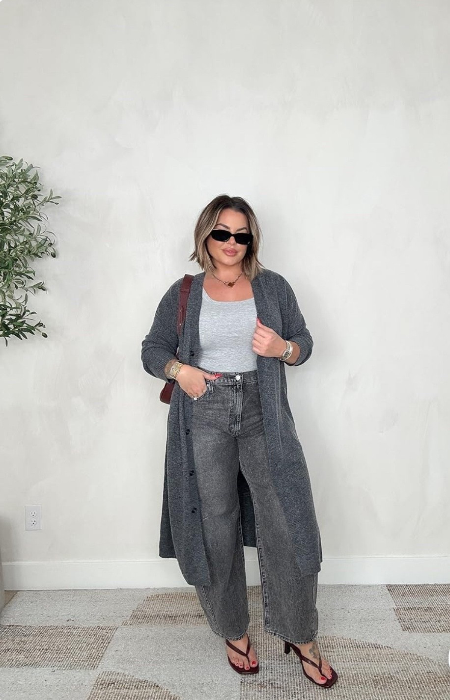Jeans size up 1 to 2 sizes . I went up 2 sozes to 33 ,
Tank L
Sweater linked similar 
Shoes linked similar 




#LTKStyle #LTKFinds #LTKCurves #LTKFashion 
#MidsizeOutfit #CurvyStyle #NeutralStyle #EverydayChic #MinimalChic
#LayeredLook #LongCardigan #GreyOutfit #MonochromeStyle #EffortlessStyle
#WideLegJeans #DenimStyle #CasualElevated #SimpleOutfit #ModernBasics
#FallLayers #WinterStyle #StreetStyleWomen #TimelessWardrobe

#LTKMidsize #LTKSeasonal