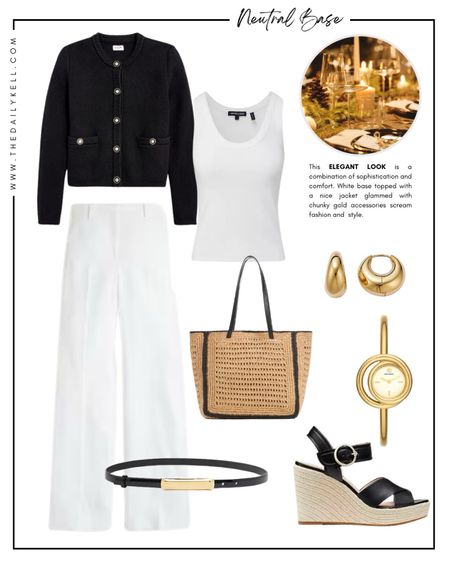 Effortless Elegance: A white canvas elevated by a statement jacket and gilded accessories.

This ensemble exudes timeless elegance without too much effort.

#LTKSeasonal #LTKover40 #LTKstyletip