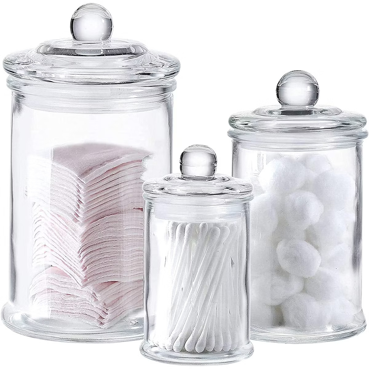 Whole Housewares Bathroom Canisters - Storage Container Jars - Set of 3 | Target