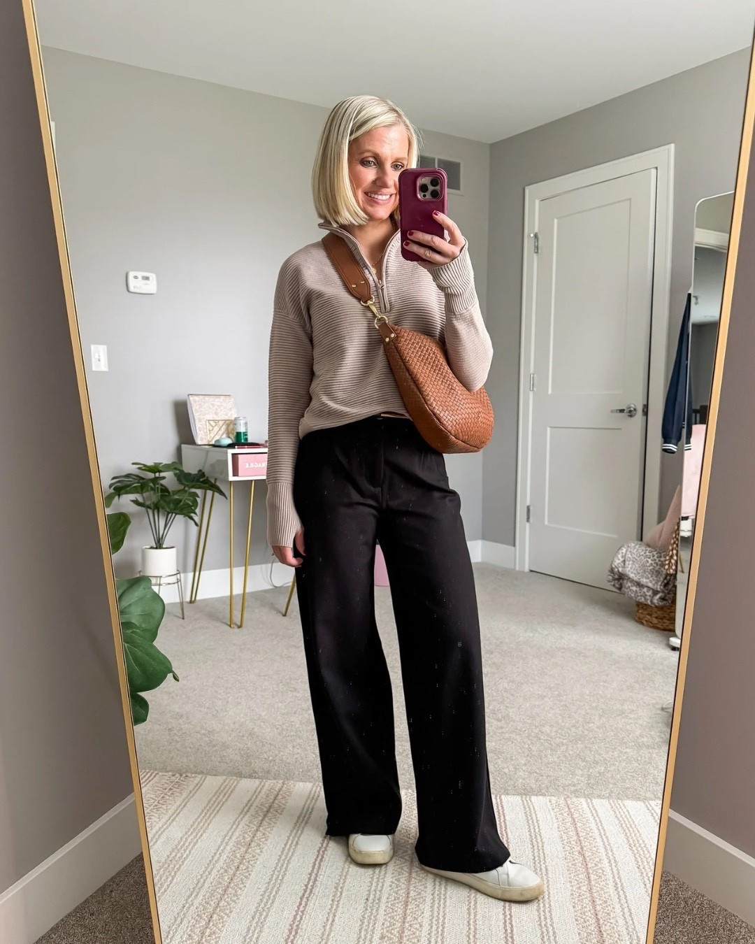 My @onequince leather woven crossbody bag was a best seller during the month of November! I have it in the larger size! 

#LTKOver40 #LTKmomlife #LTKSeasonal