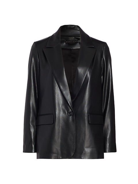 Alice + Olivia Denny Vegan Leather Blazer | Saks Fifth Avenue