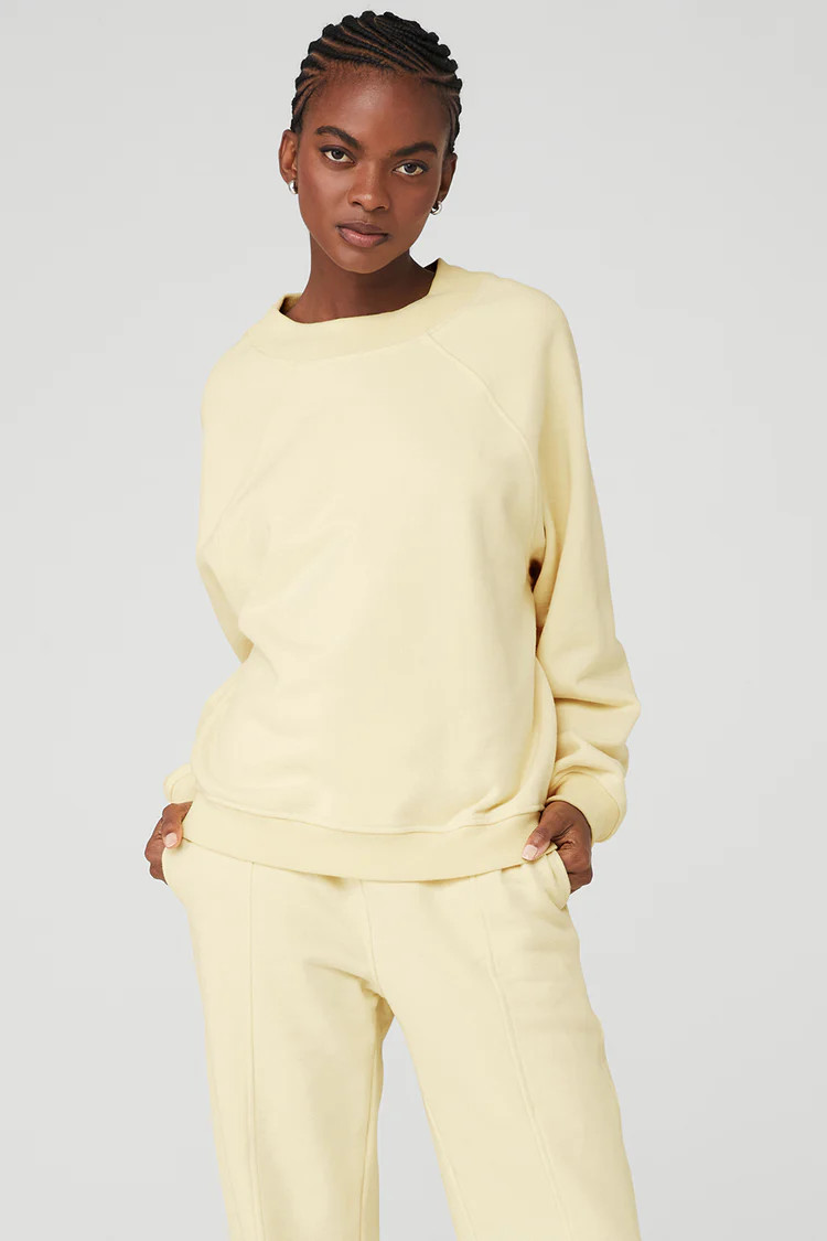 Heavy Weight Offline Crew Neck Pullover - French Vanilla | Alo Yoga (US)