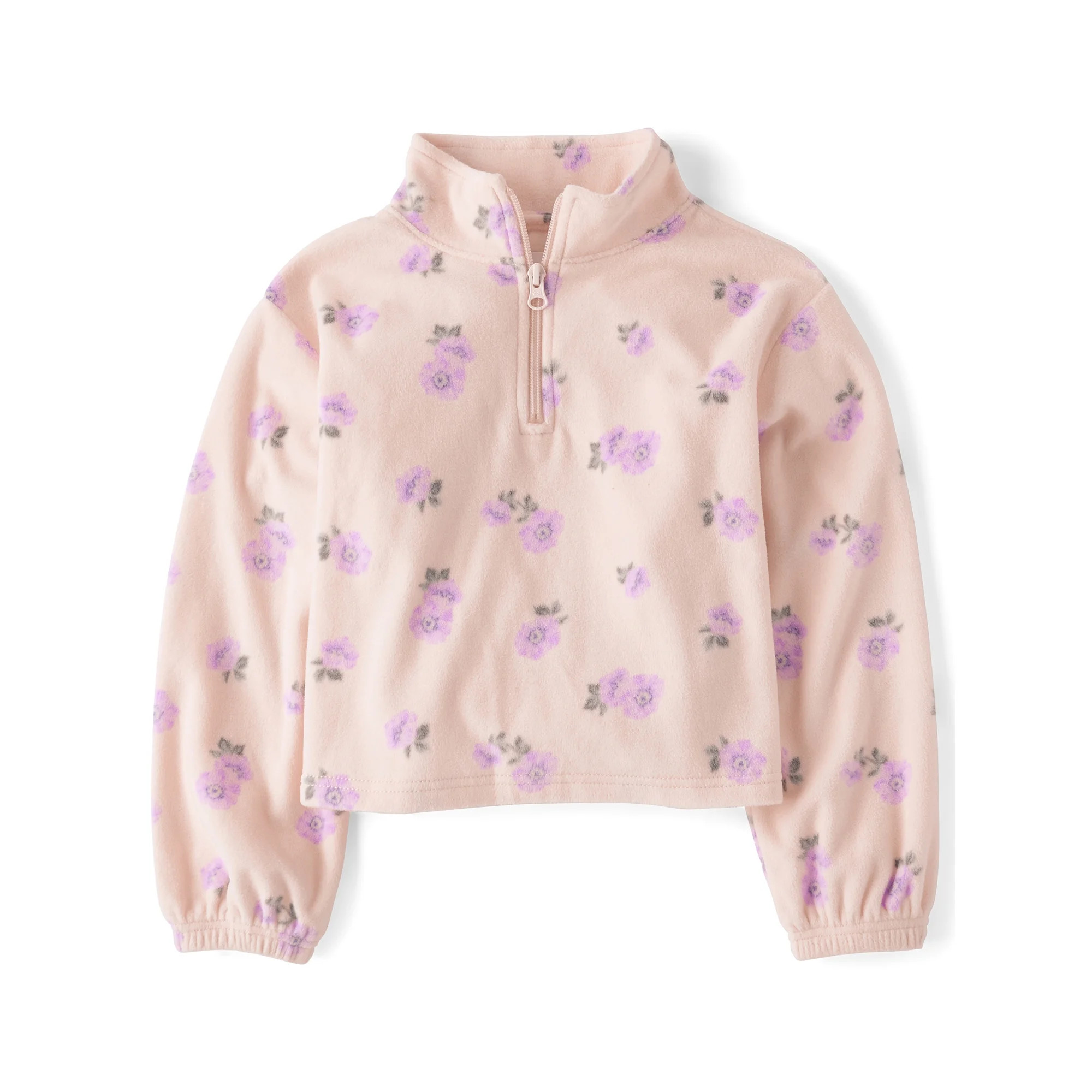 The Children's Place Girls Long Sleeve Printed Microfleece Half Zip Pullover, Sizes XS-XXL | Walmart (US)