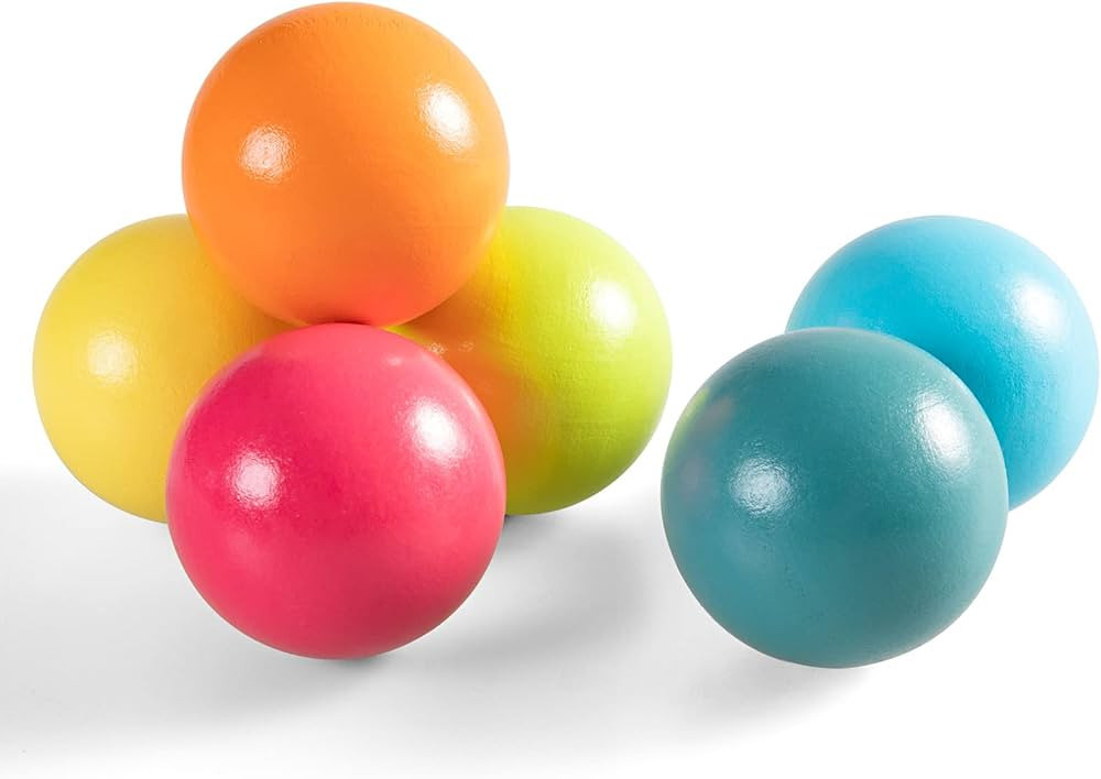 MERRYHEART 1.8 Inch Montessori Wooden Rainbow Balls, Colorful/Pastel/Natural Wooden Ball Toys for... | Amazon (US)