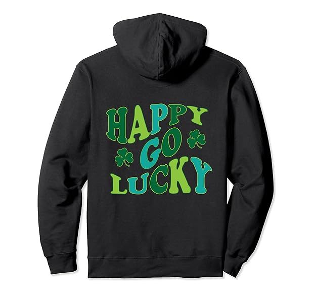 St. Patrick's Day Happy Go Lucky Trendy Pullover Hoodie | Amazon (US)