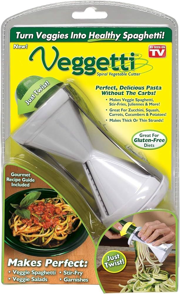 Veggetti Spiral Vegetable Slicer, Makes Veggie Pasta, Yellow | Amazon (US)
