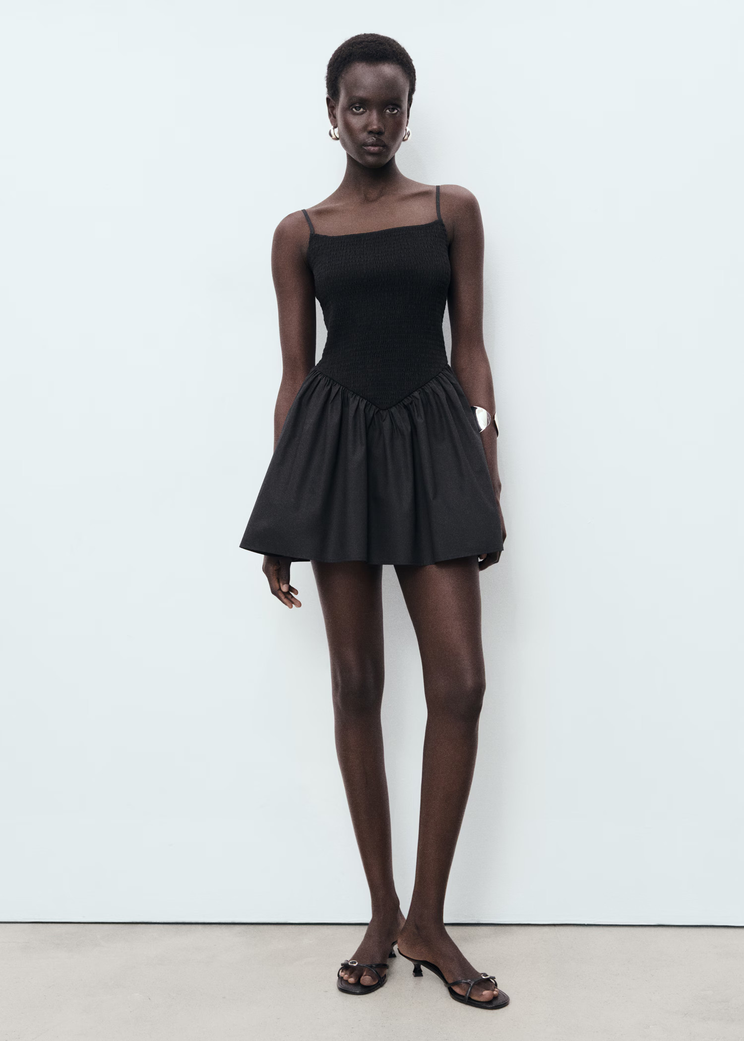 Combined gathered dress | Mango (US/MX/AU)