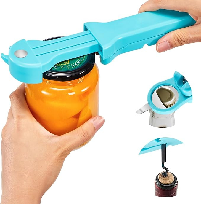 Jar Opener Bottle Opener and Lid Opener for Seniors with Arthritis, Weak Hands, Multi 7 in 1 Retr... | Amazon (US)