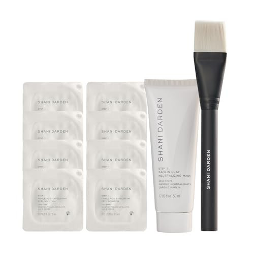 SHANI DARDEN SKIN CARE Triple Acid Peel, 2-Step Exfoliating Face Peel Treatment (8 Peels) with Mandelic, Lactic/Glycolic Acids, and Kaolin Clay Neutralizing Mask (1.69 fl oz) & Brush | Amazon (US)