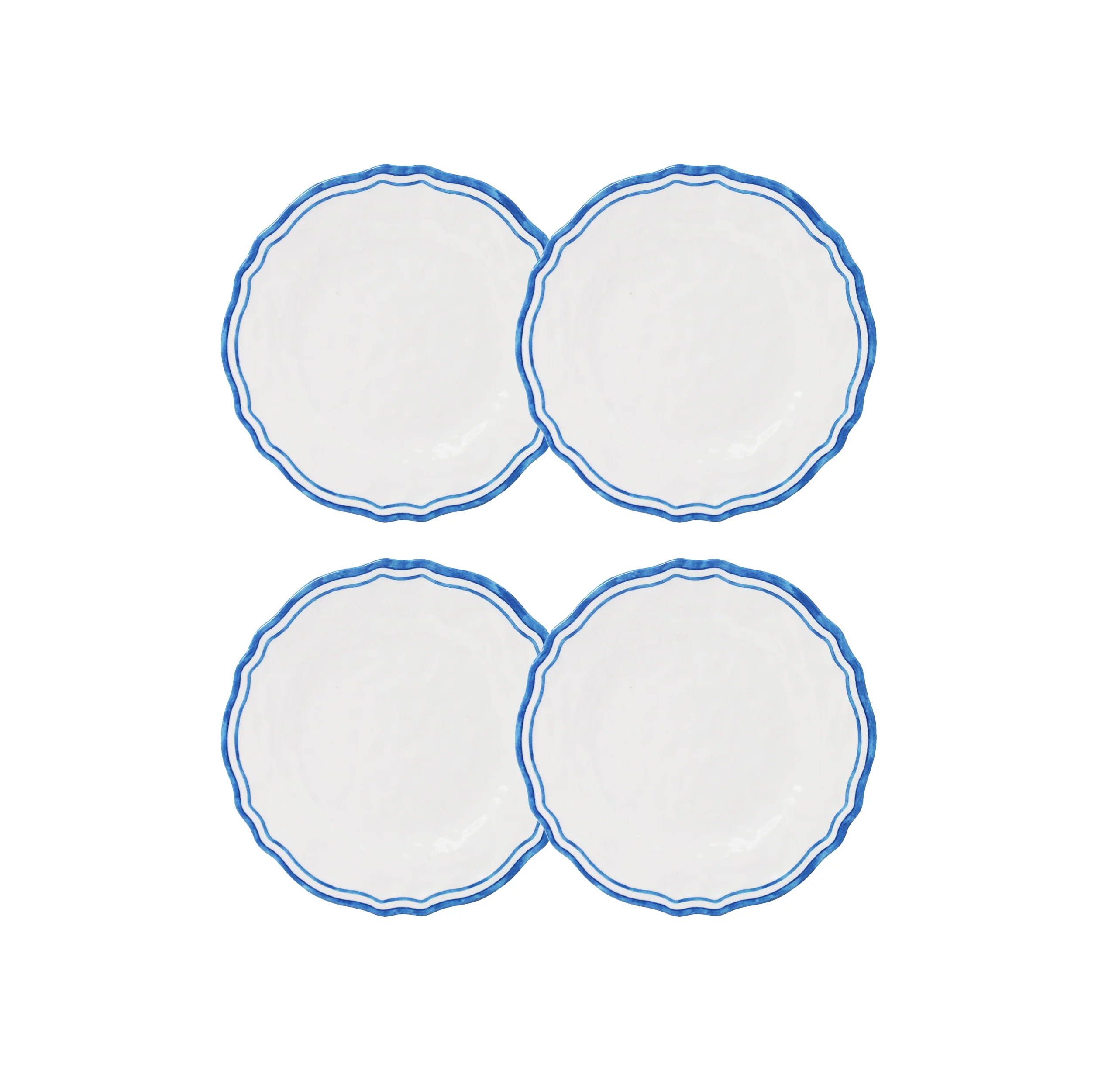 Maison Melamine Appetizer Plates - Set of 4 | Coastal Dinnerware | Coastal Bleu | Coastal Bleu