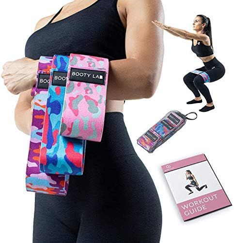Booty Bands - Booty Bands for Women (3 Pc) - Glute Loops for Legs, Hips, Butt, and Core - Wide Anti- | Amazon (US)