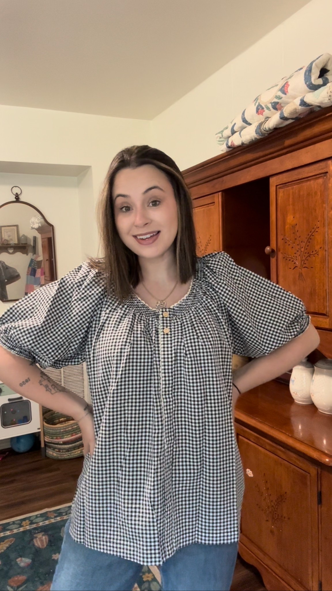 I am so obsessed! #gingham 

#LTKFamily #LTKMidsize #LTKFindsUnder100