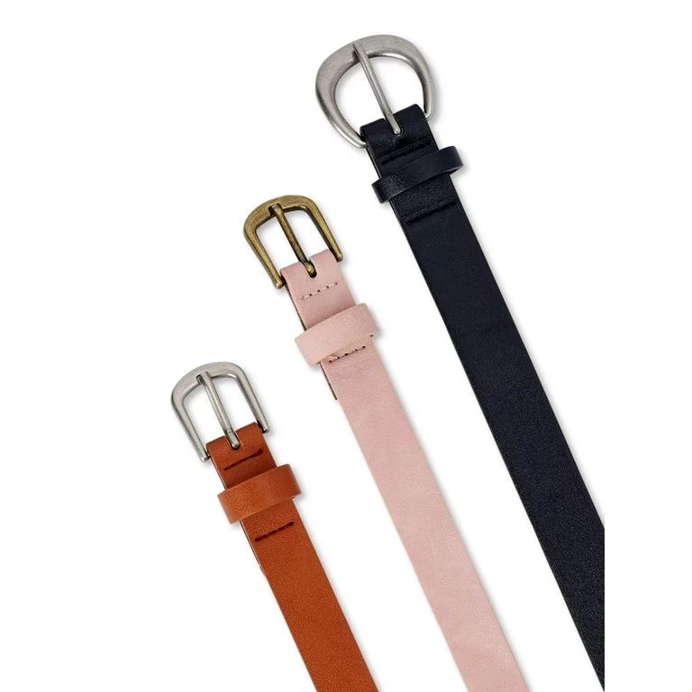Time and Tru Faux Leather 3-for-1 Everyday Belts, 3XL | Walmart (US)