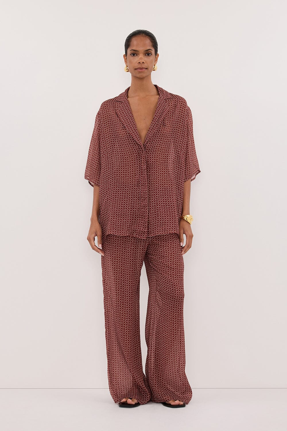 TIA SAHARA MICRO CHECK PANT | DISSH