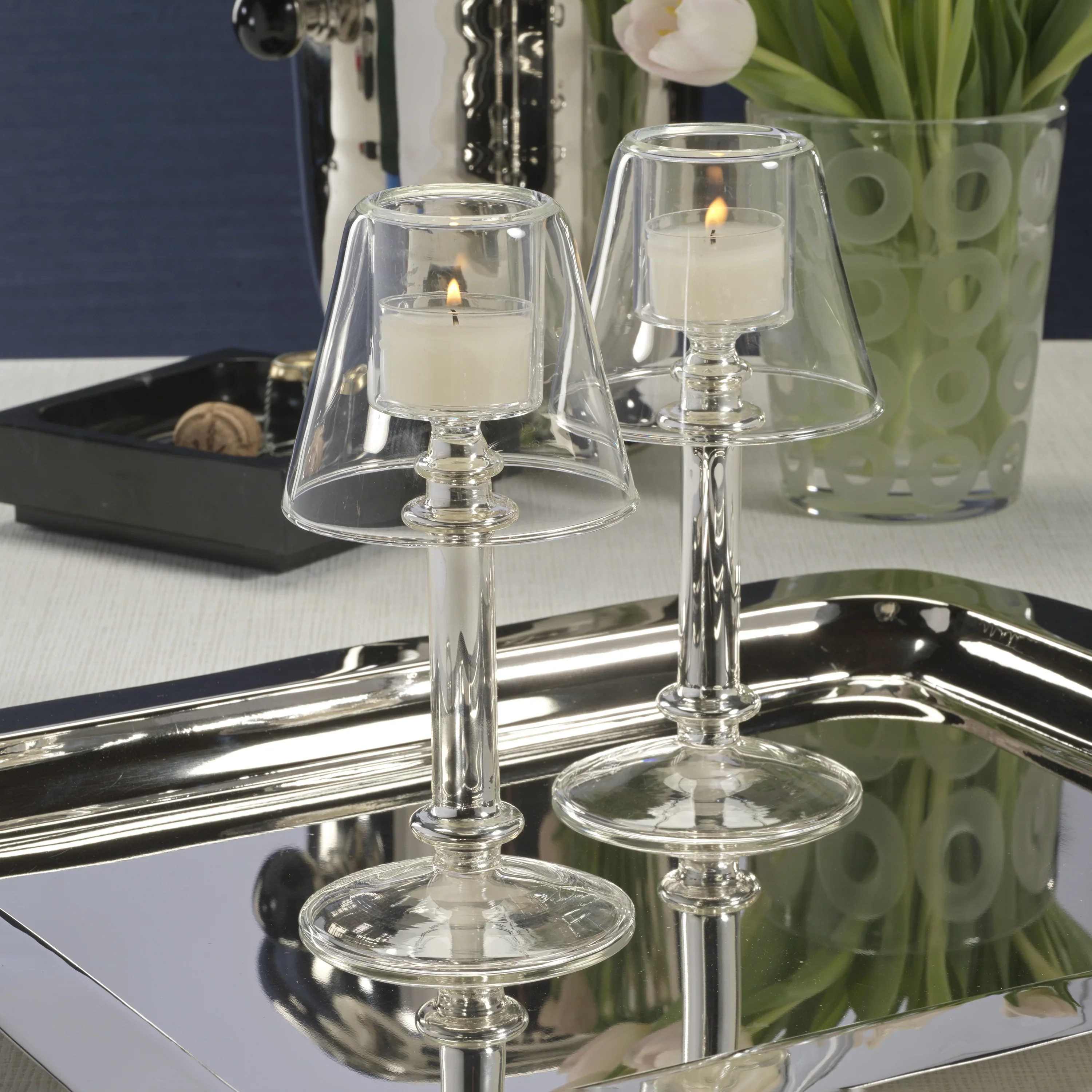 Cressida Glass Tea Light Lamp | Cottage and Key