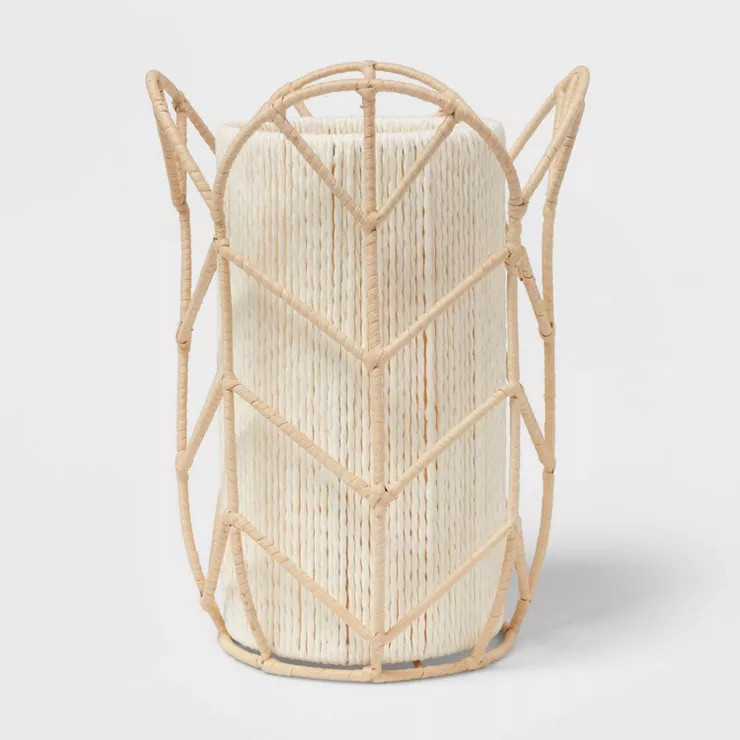 Rattan Tulip Cylinder Bedside Lamp - Pillowfort™ | Target