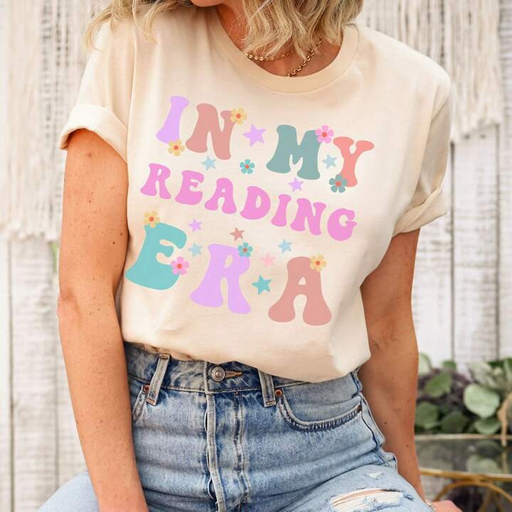 Reading Shirt, In My Era Shirt, In My Reading Era Shirt, Floral Bookworm Shirt, Concert Shirt, Bo... | SHEIN