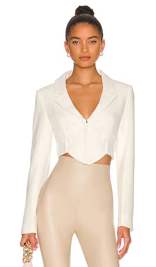 Marcella Corset Blazer in Orchid White | Revolve Clothing (Global)