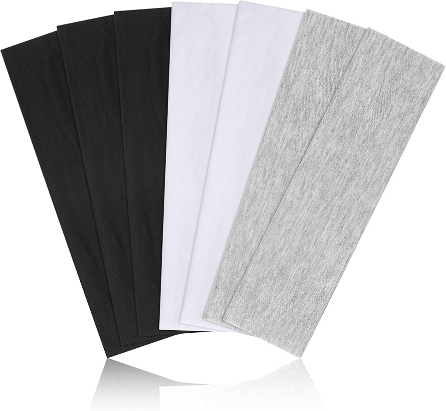 Headbands for Women Non Slip - 7PCS Fashion Sports Hair Bands for Women's Hair, Soft Cotton Cloth... | Amazon (US)