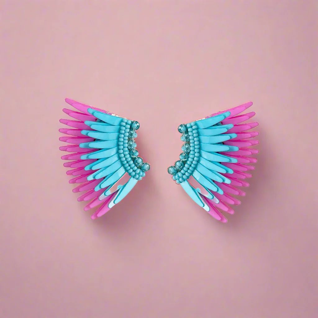 Mini Madeline Earrings Pink Blue | Mignonne Gavigan