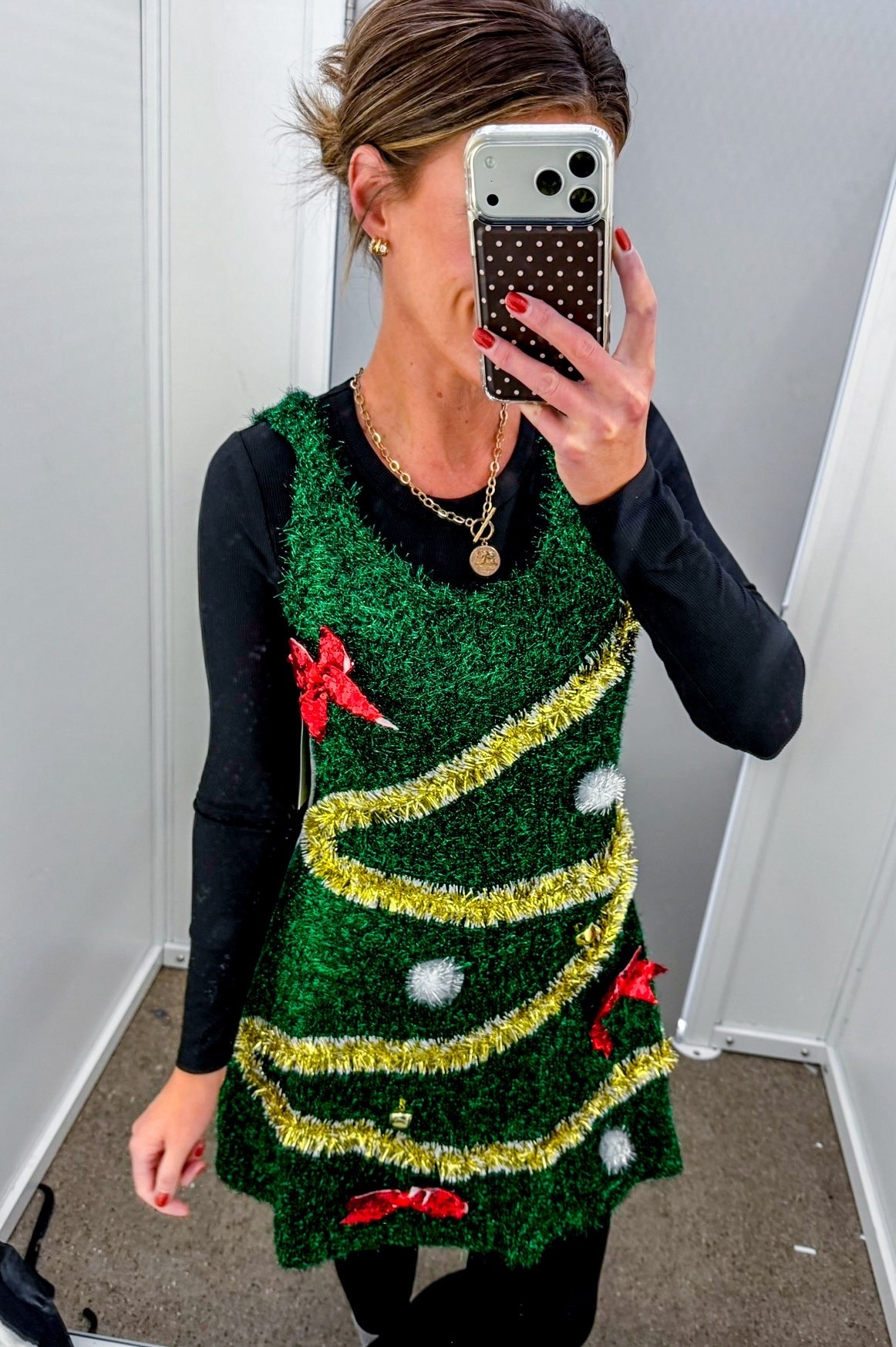 The cutest “Ugly Christmas Sweater” party outfit idea. Less than $25. Wearing medium 

#LTKHoliday #LTKSeasonal