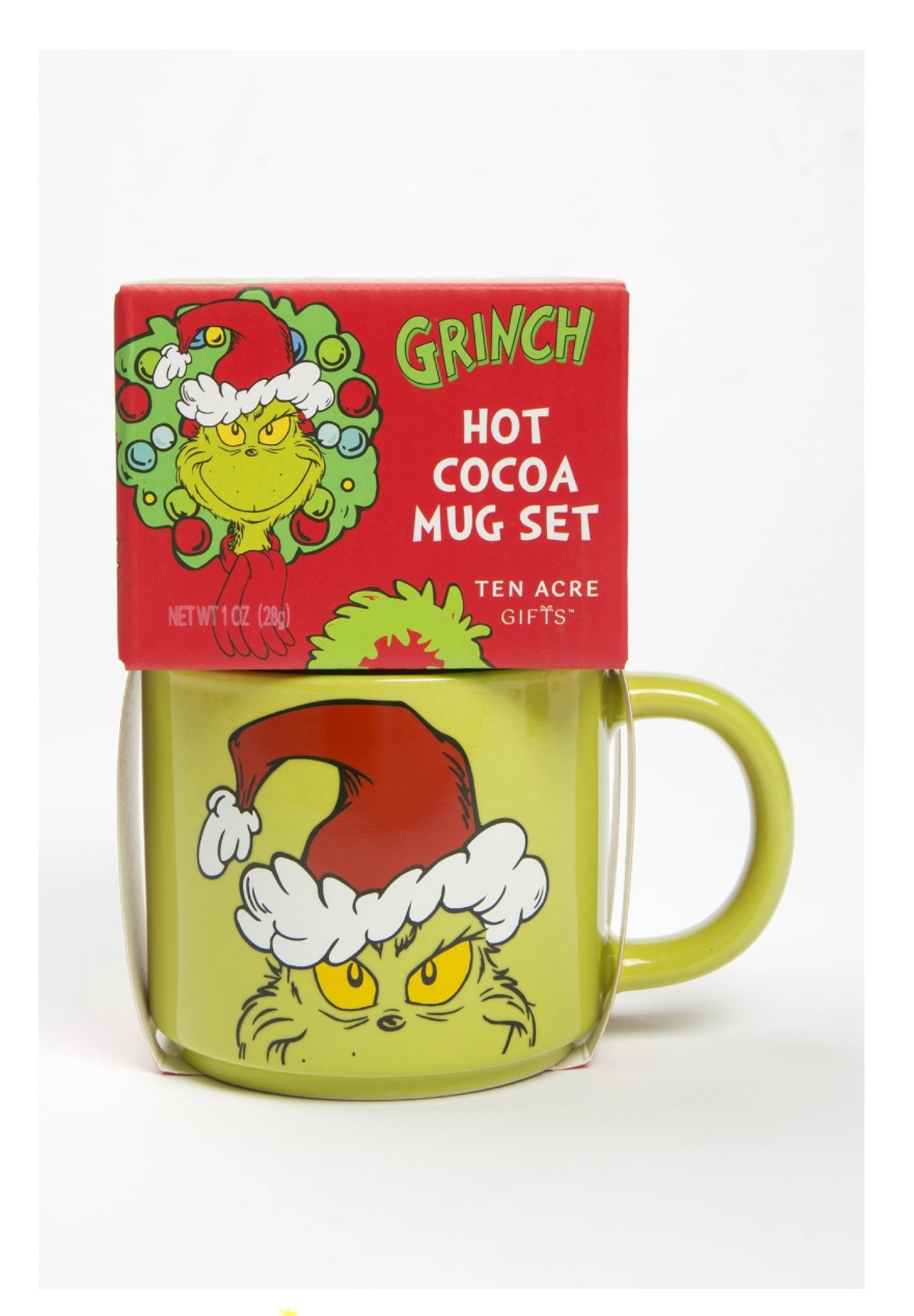 Grinch mug + hot cocoa 

#LTKHoliday #LTKSeasonal #LTKGiftGuide