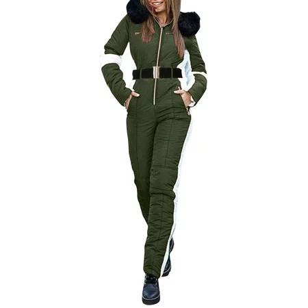Lisingtool Clearance Women Tops Winter Jackets for Women Women s Winter Outdoor Sports Jumpsuit with Removable Collar Outdoor Sports Zipper Ski Suit S-XXL Clearance sale | Walmart (US)