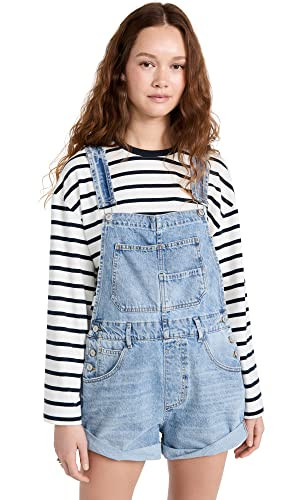 Free People Women's Ziggy Shortalls, Follow Your Heart, L | Amazon (US)