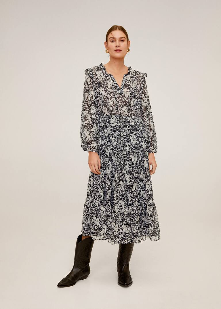 Flowy long dress | MANGO (US)