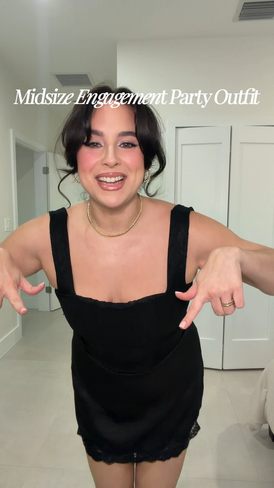 Engagement party outfit check on a midsize millennial mom 💫 #MidsizeStyle  
#EngagementPartyOutfit  
#Size10Fashion  
#EventOutfit  
#OOTDCheck 

#LTKMidsize #LTKmomlife #LTKootd
