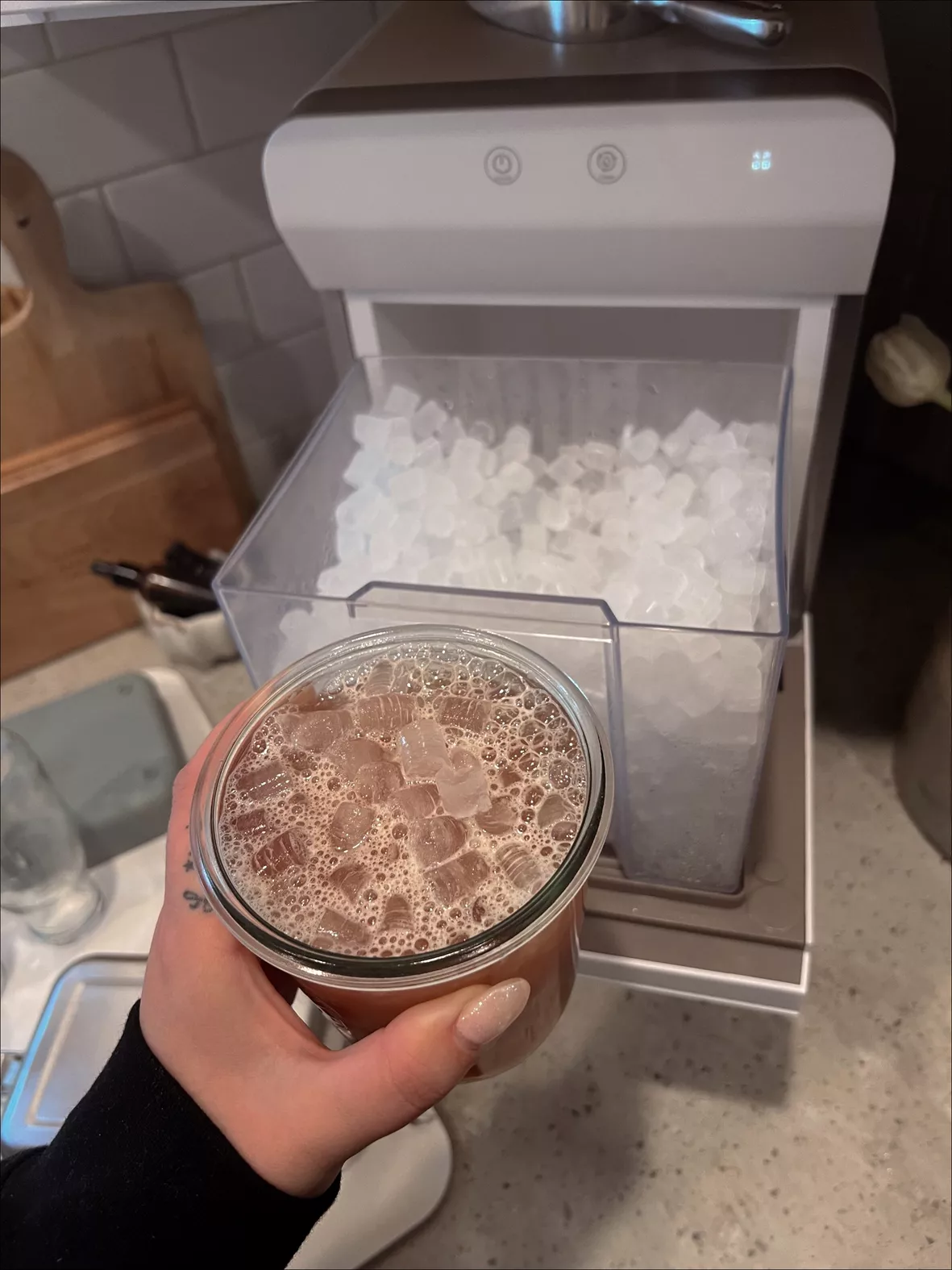 Gevi Household Countertop Nugget Ice Maker - Making Pebble Ice 30lbs/Day
