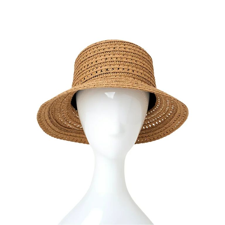 Time and Tru Adult Women's Straw Bucket Hat | Walmart (US)