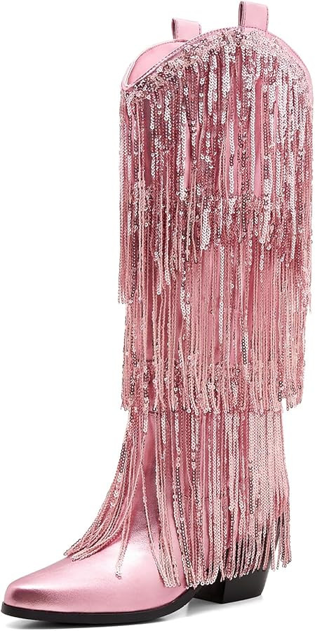 Cowboy Boots For Women -Wide Calf Knee High Cowgirl Boots Botas Vaqueras Para Mujer Classic Embro... | Amazon (US)