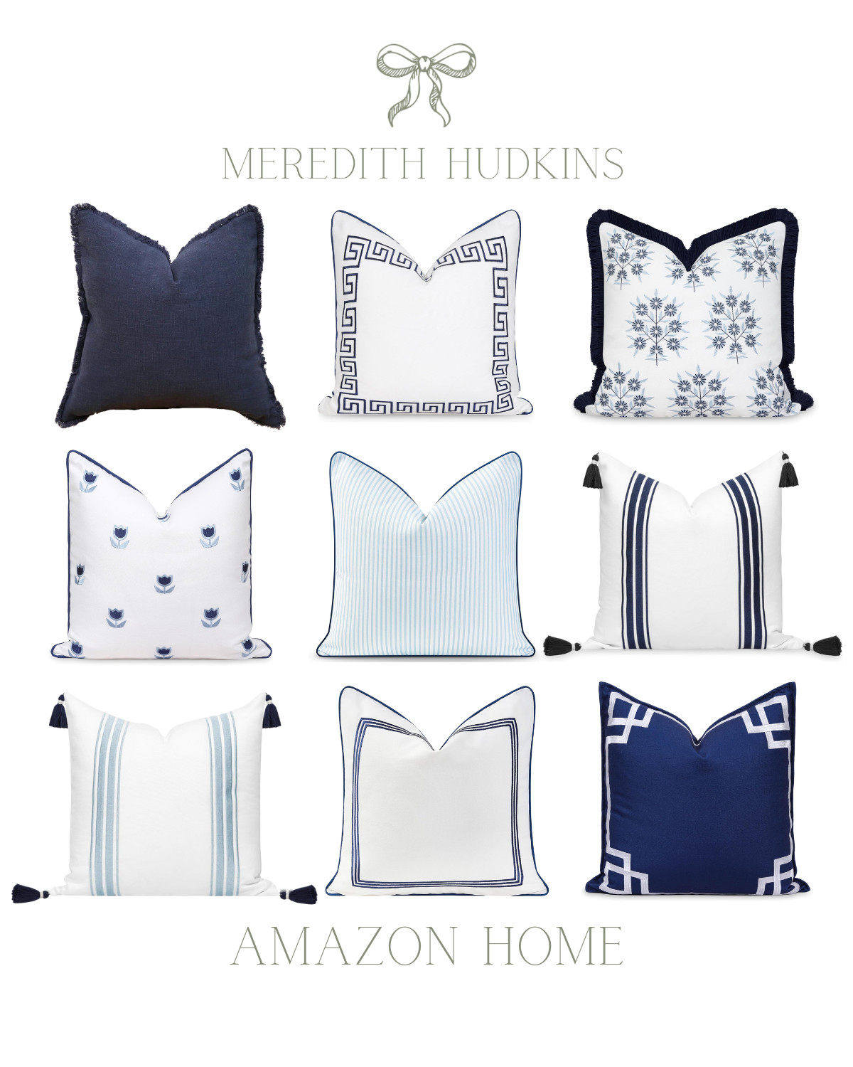 Designer look for less high-end look for less throw pillow, accent, pillow, preppy home, classic ... | Amazon (US)